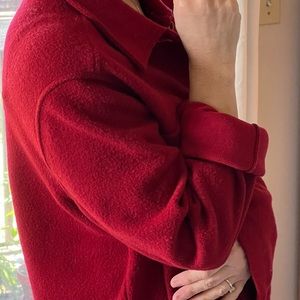 Wool Red Sweater Jacket